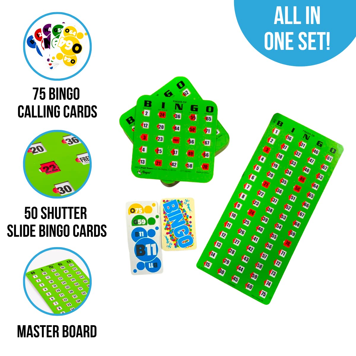 Regal Games bingo calling cards deck for fast game setup