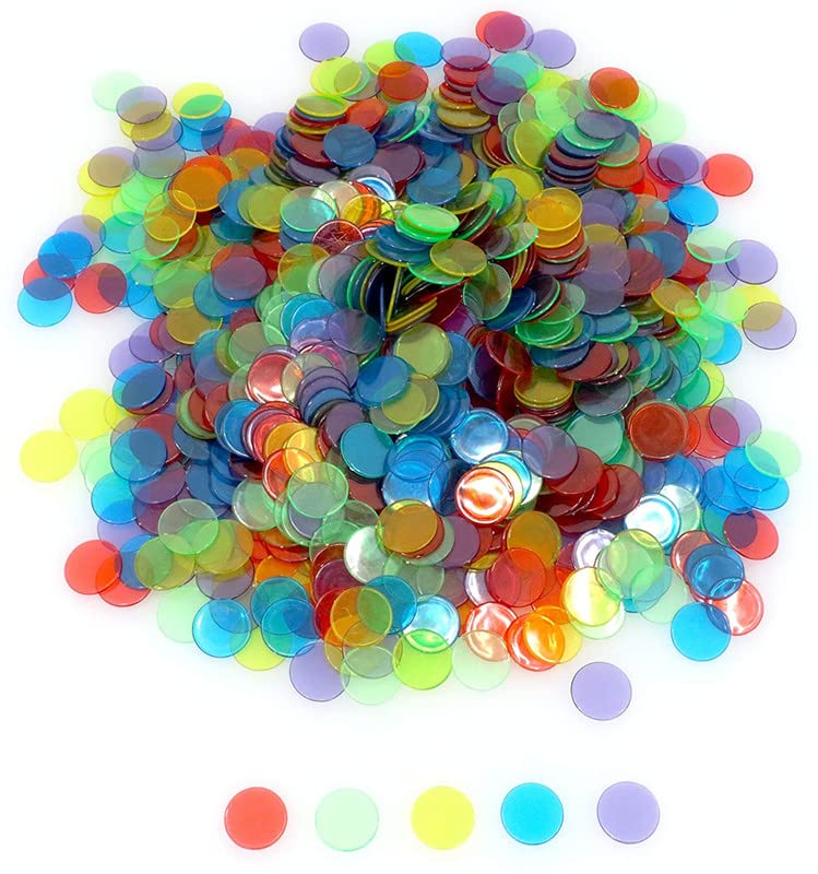 Regal Games translucent color chips enhance number visibility during play.