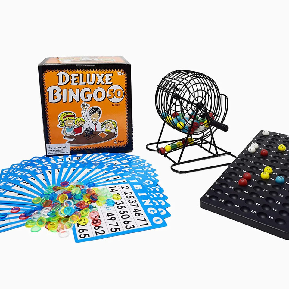 Regal Games Bingo Deluxe 6-inch steel cage for smooth, fair draws