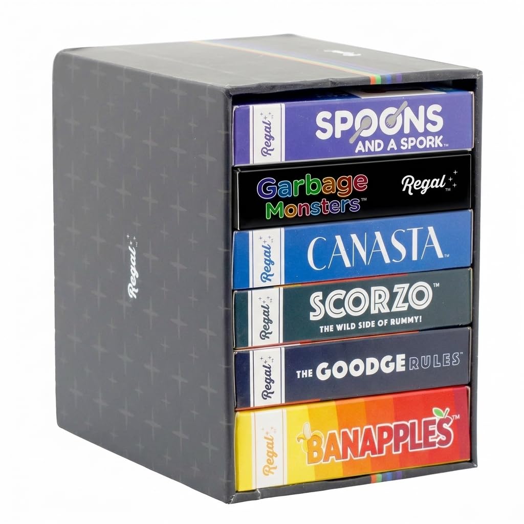 Regal Games bright, bold cards make gameplay lively for all ages.