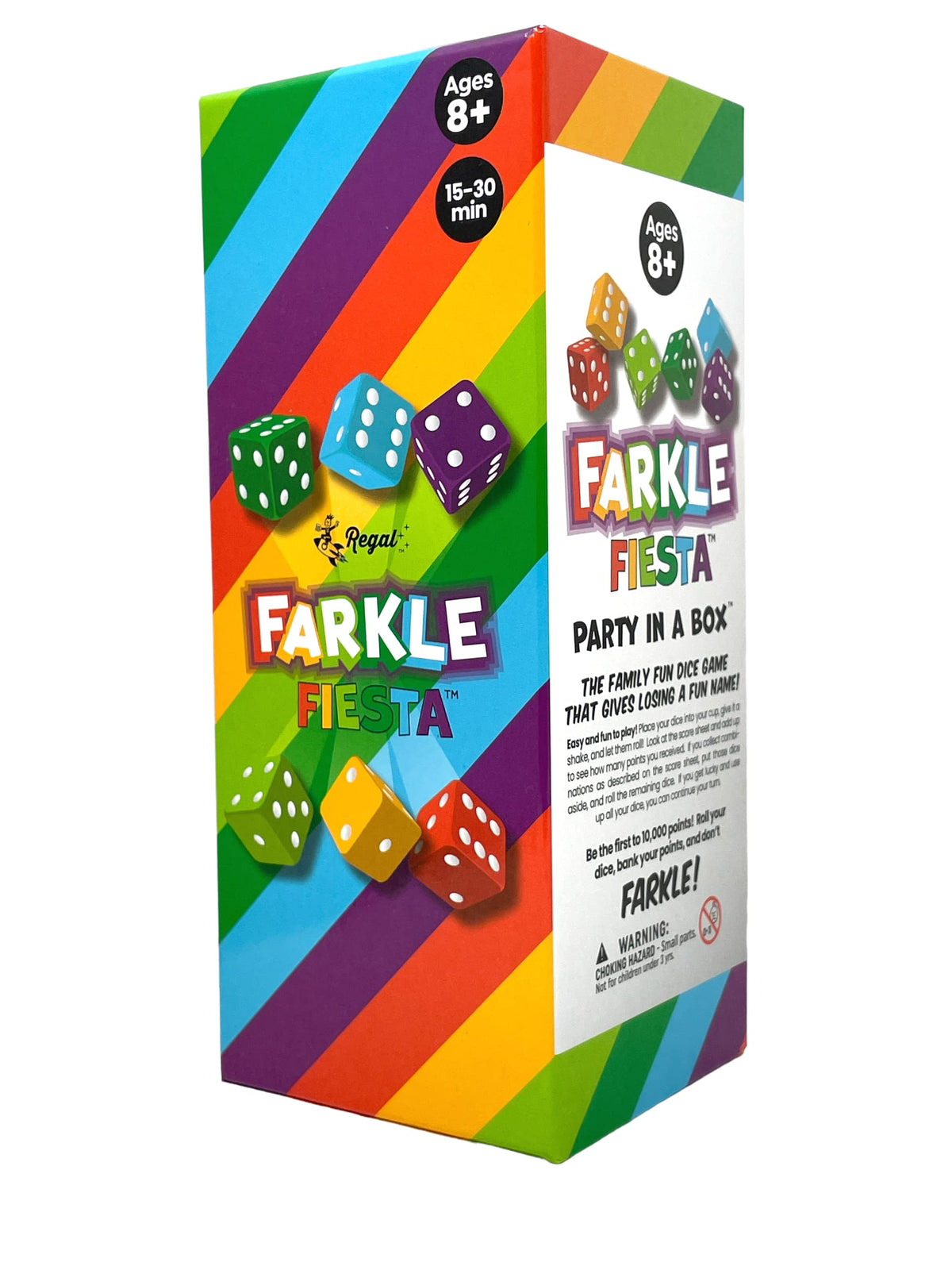 Regal Games Farkle Fiesta suitable for ages 8 plus and family-friendly
