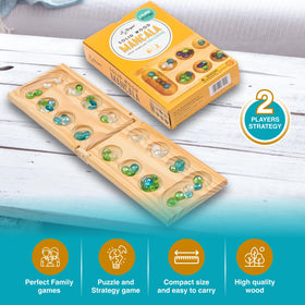 Regal Games Mancala set ready for two players, ideal for family nights.