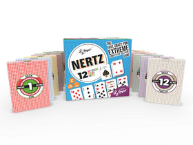 Regal Games Nertz and Solitaire decks with bold colors for quick setup.