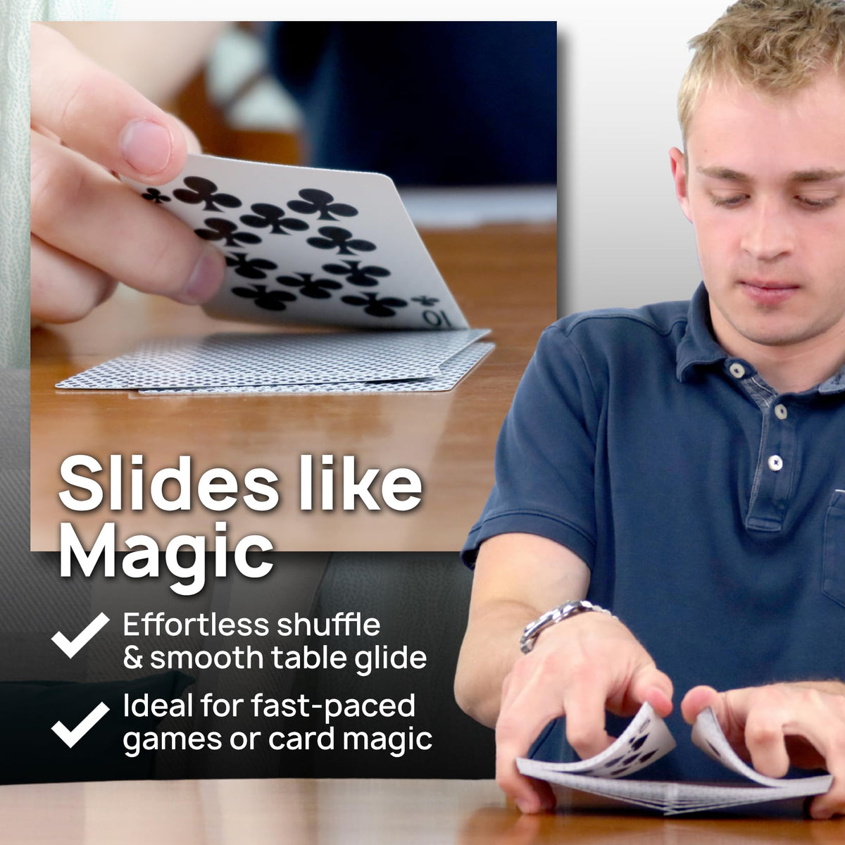 Regal Games Rockets smooth shuffle enabled by premium stock.