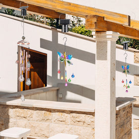 Reginary sun catcher display powered by sun for maintenance-free ambience