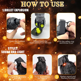 Two light and sound grenades creating realistic effects