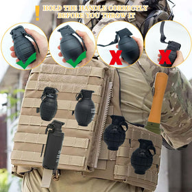 Nylon pull-ring grenades with durable design for reuse
