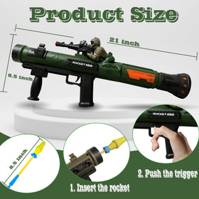 REGLORY toy rocket launcher in hand for portable pretend battle fun