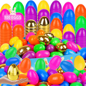REGTEB 100-pack fillable Easter eggs in 3-inch size for fun hunts and treat-filled baskets.
