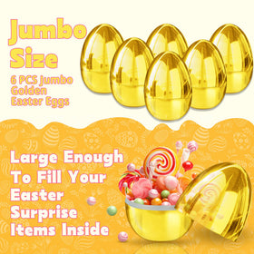 REGTEB durable plastic Easter egg stands upright for easy display.