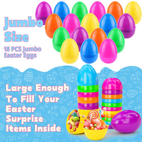 REGTEB jumbo orange Easter egg offers large fillable space for candy or toys.