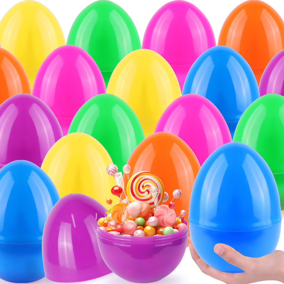 REGTEB jumbo red Easter egg ready for fillable treasure hunts and colorful decorating.