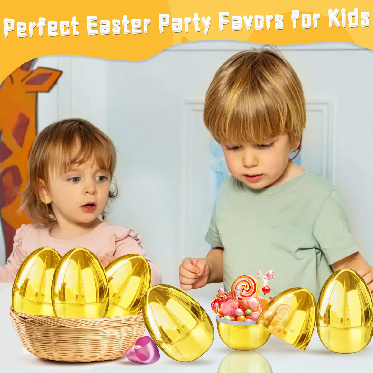 REGTEB jumbo eggs can hold toys, candies, or small gifts.