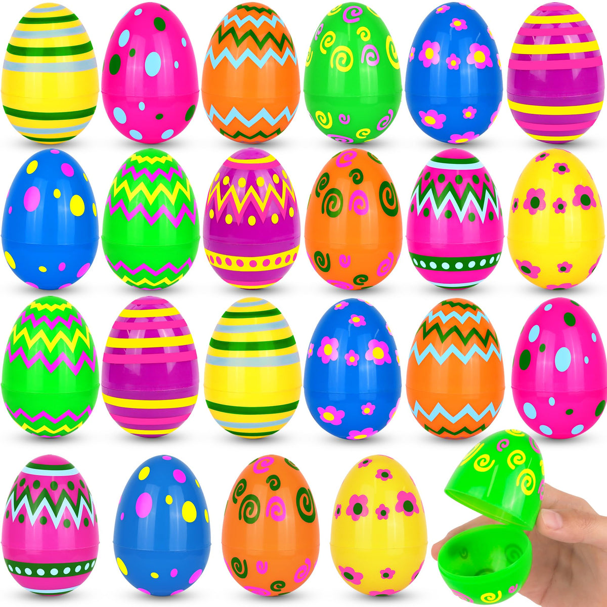 REGTEB printed Easter egg with vibrant pattern for exciting egg hunts