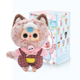 REIVIVORA baby three kittens plush blind box figure close-up shows soft polyester texture