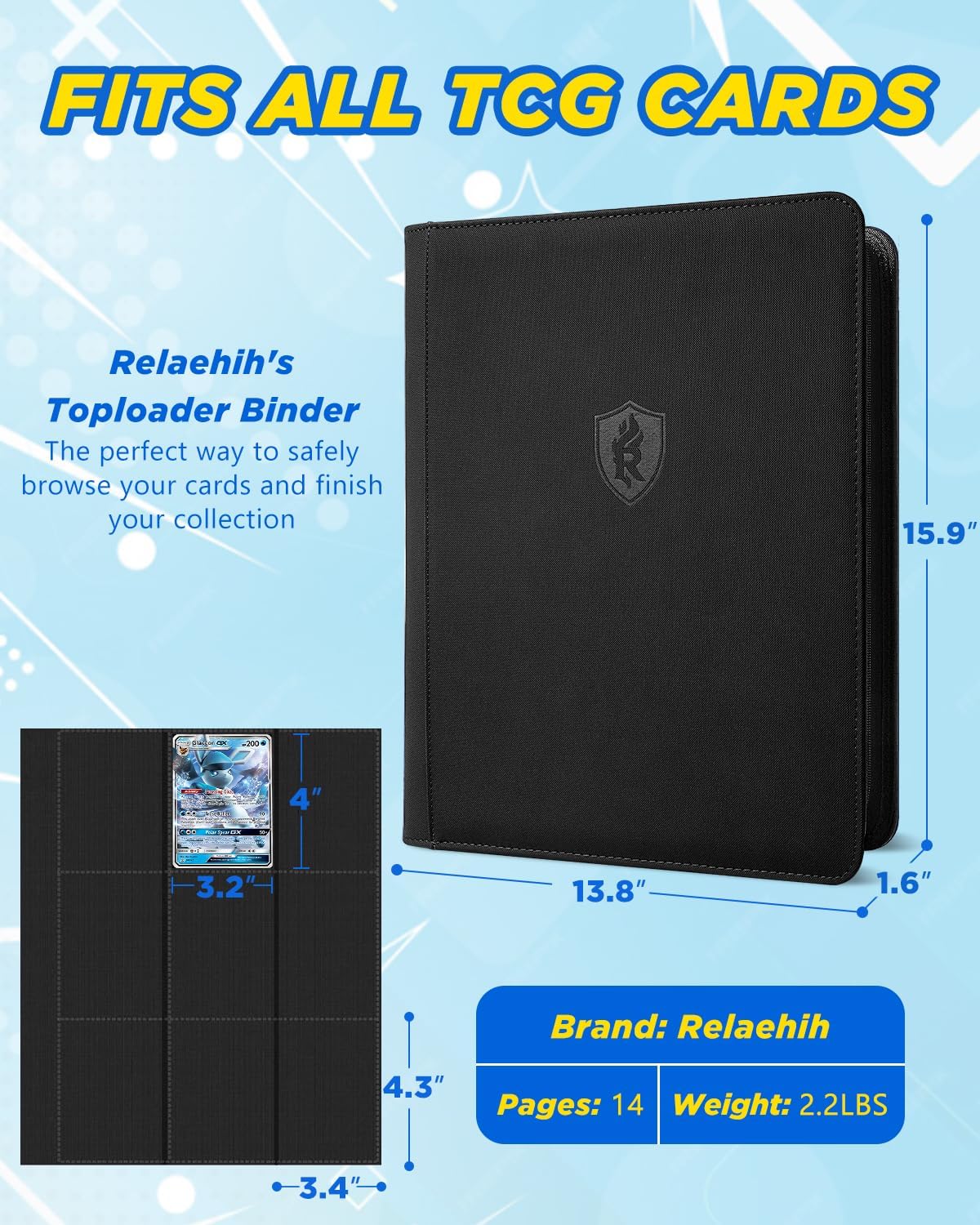RELAEHIH 9-pocket binder makes a thoughtful gift for collectors.
