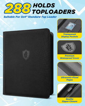 RELAEHIH 9-pocket binder interior pockets show crystal-clear, non-stick card pages.