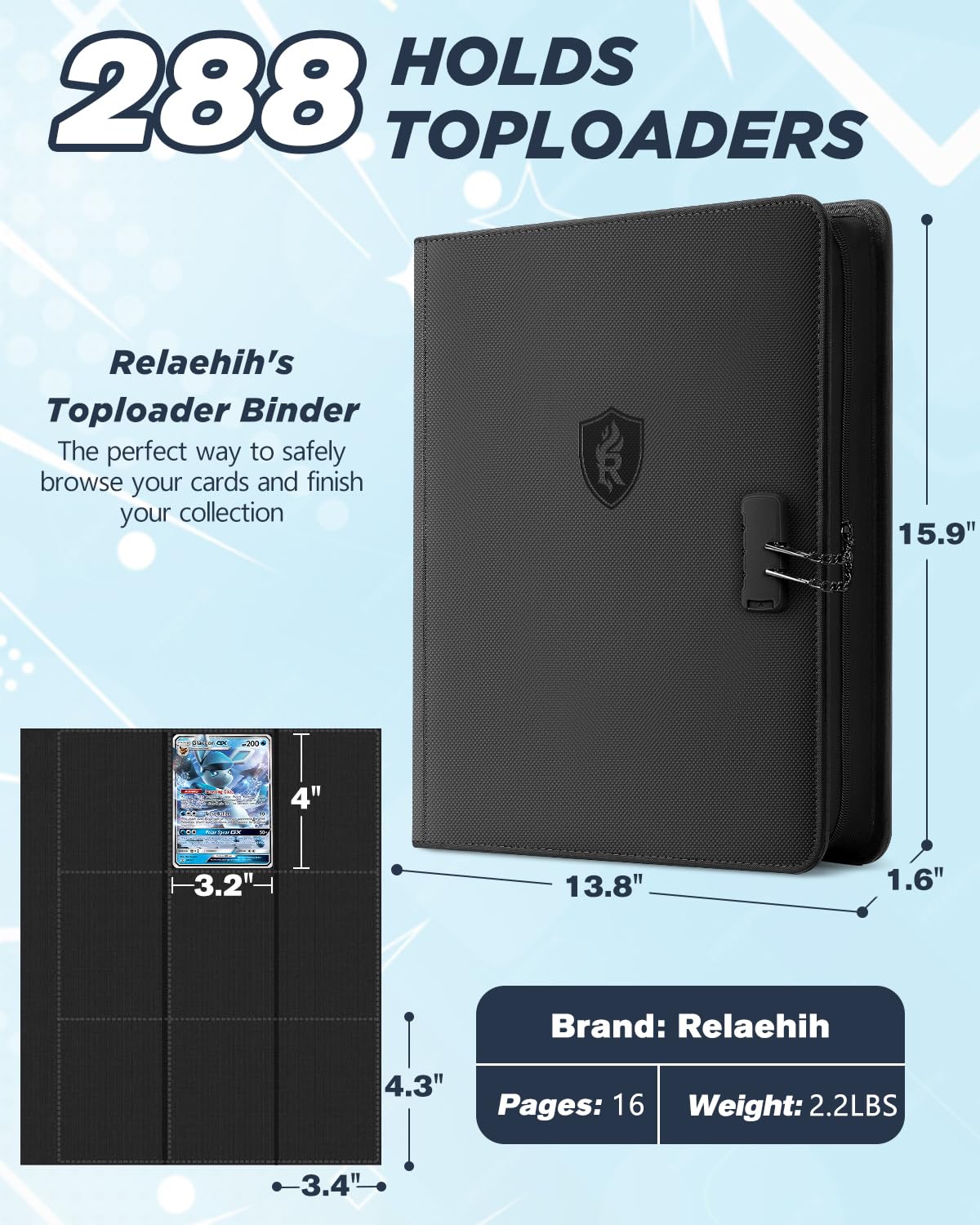 Relaehih binder locked and zipped for secure travel storage