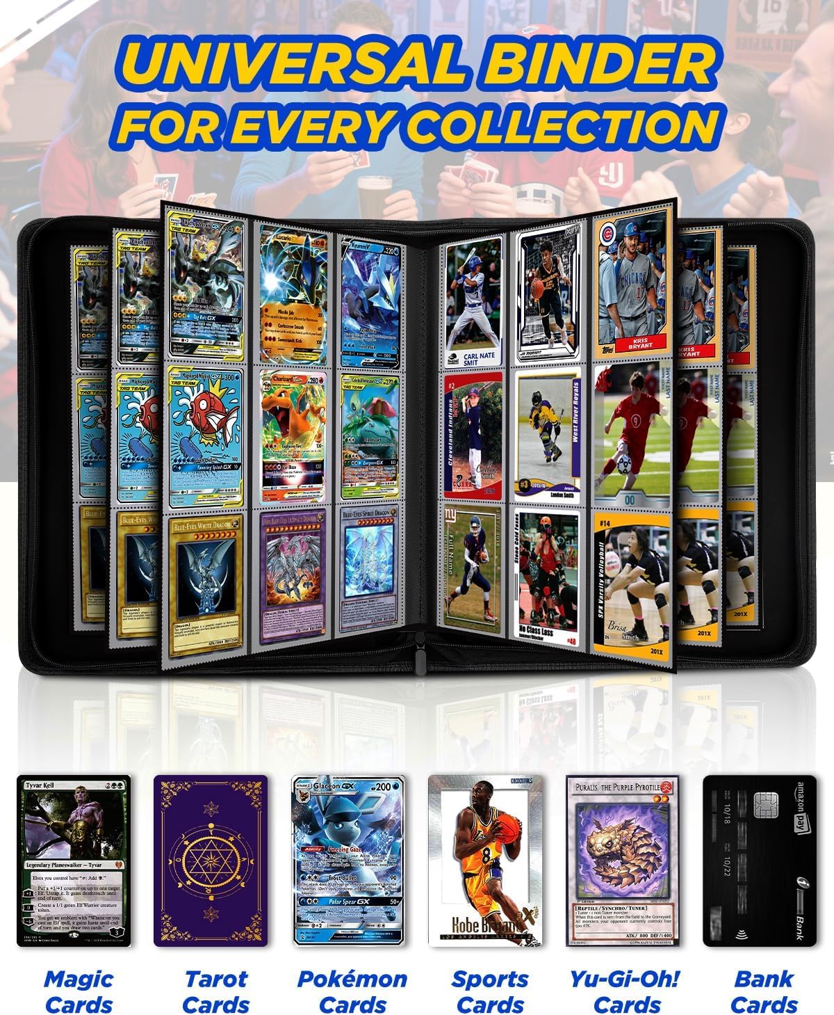 Relaehih green card binder offers a stylish, gift-ready storage option for collectors