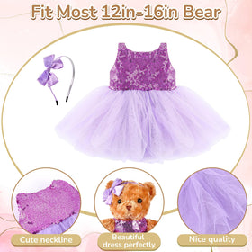 Relaxgiant bear tutu dress in blue for 12-16 inch bears, dress-up fun.