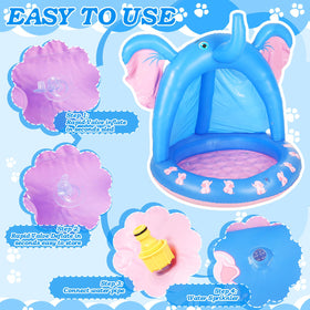 Relaxgiant elephant pool water sprinkler provides refreshing spray for hot days