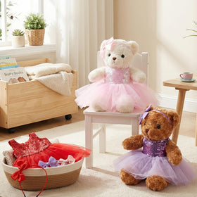 Relaxgiant organza bow headband in blue for charming bear outfits.