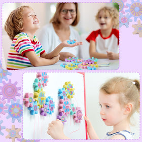 Relaxweex macaron color gears promote creative exploration on magnetic surfaces