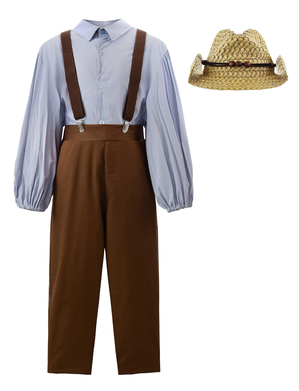 ReliBeauty Boys Pioneer Costume plaid shirt for an authentic colonial look during performances