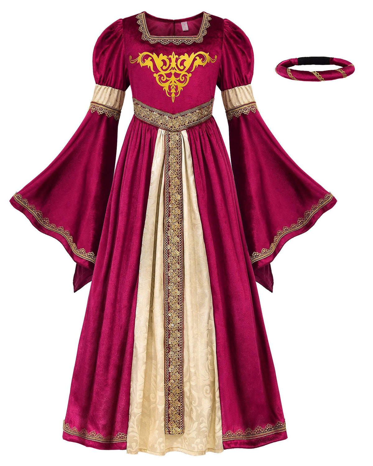 ReliBeauty Medieval Princess dress with elegant silhouette for pretend play and performances