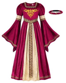 ReliBeauty Medieval Princess dress with elegant silhouette for pretend play and performances