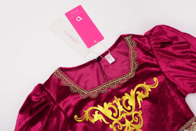 ReliBeauty Gold printed chest detail enhances regal look for stage and party roles