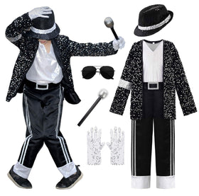 ReliBeauty 80s dance star costume for kids with retro styling and stage-ready flair