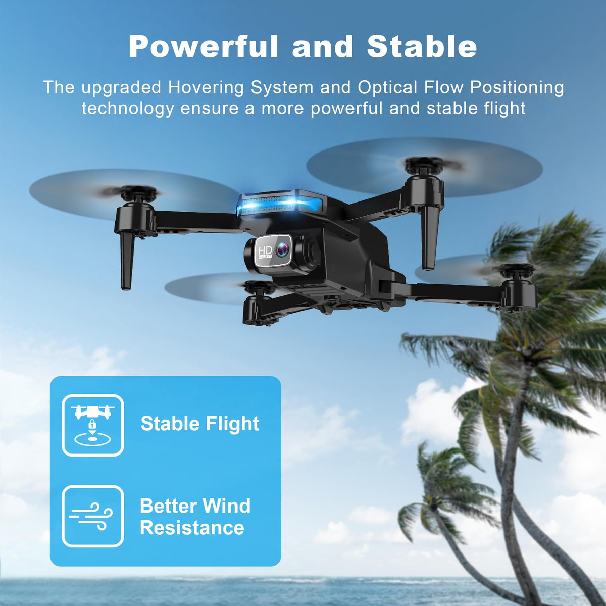 RELIDOL drone performing a 3D flip in an outdoor scene.
