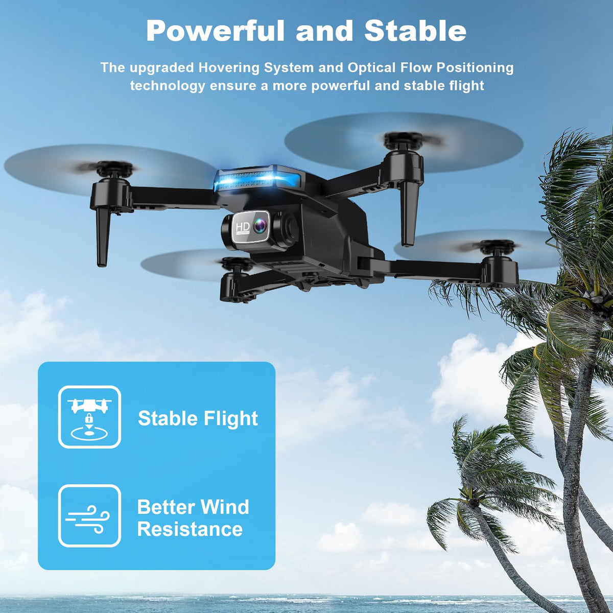 RELIDOL drone two batteries extend flight time up to 25 minutes