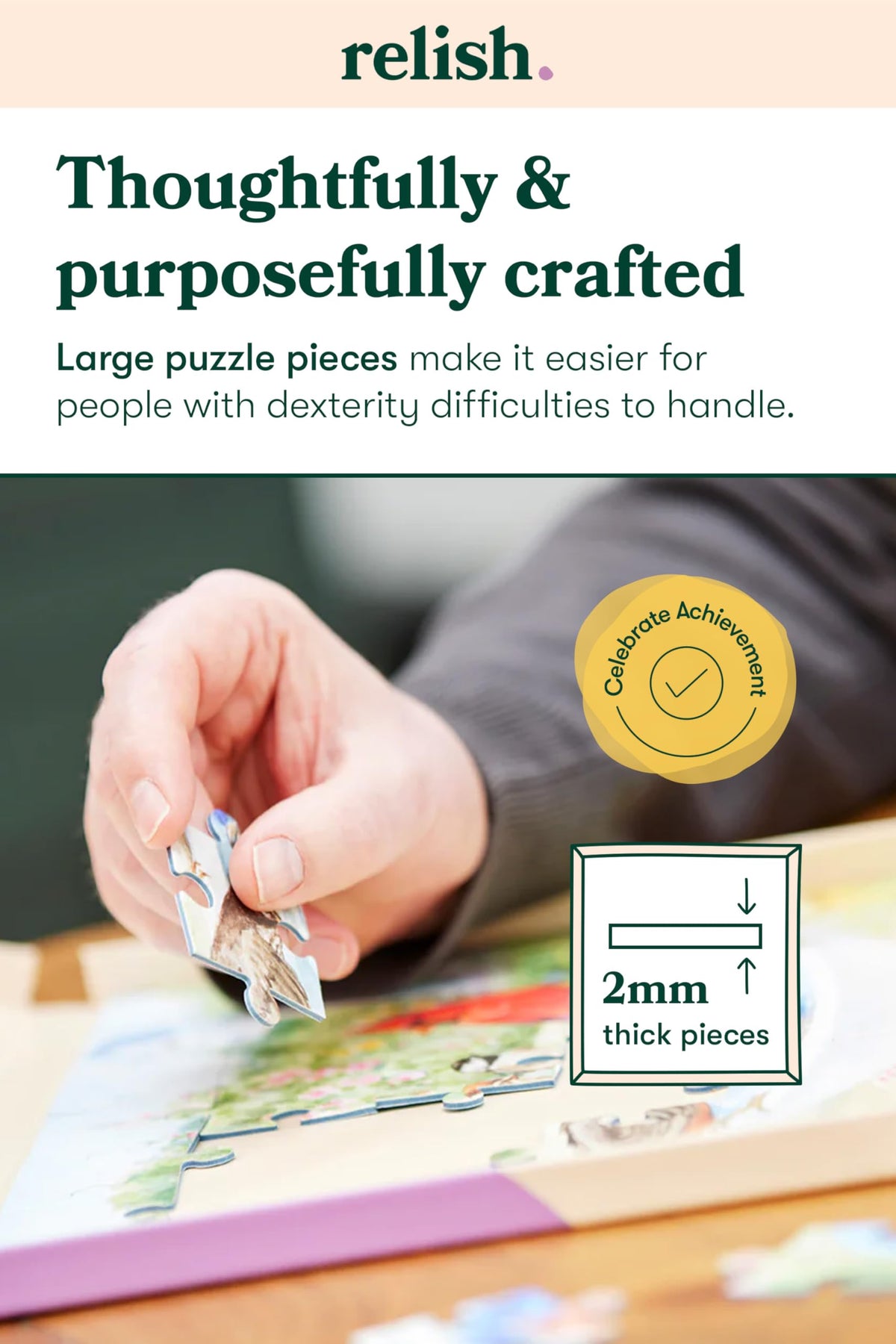 Relish dementia-friendly puzzle design balances challenge and accessibility