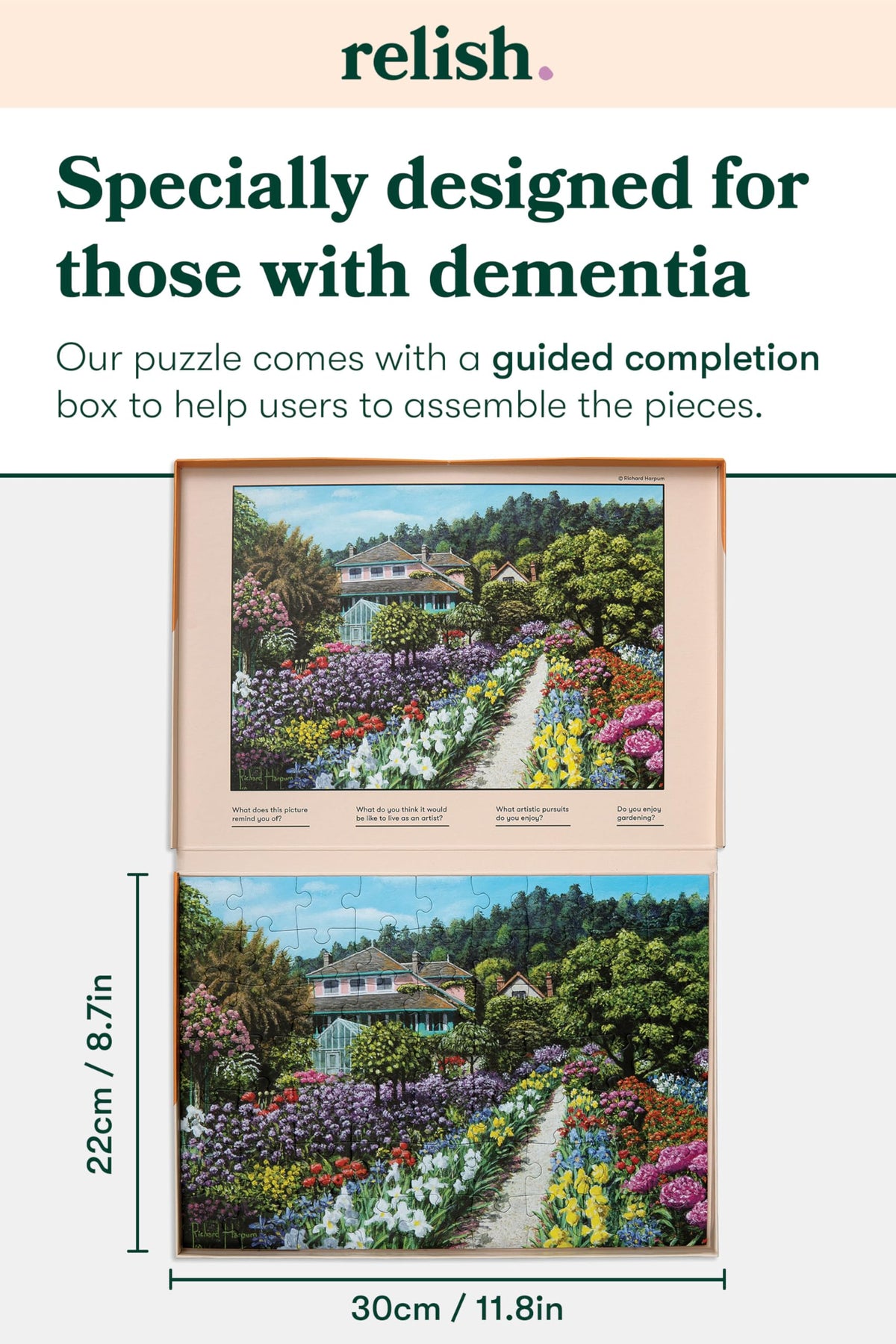 Relish Dementia Puzzles gift idea for loved ones with memory challenges.