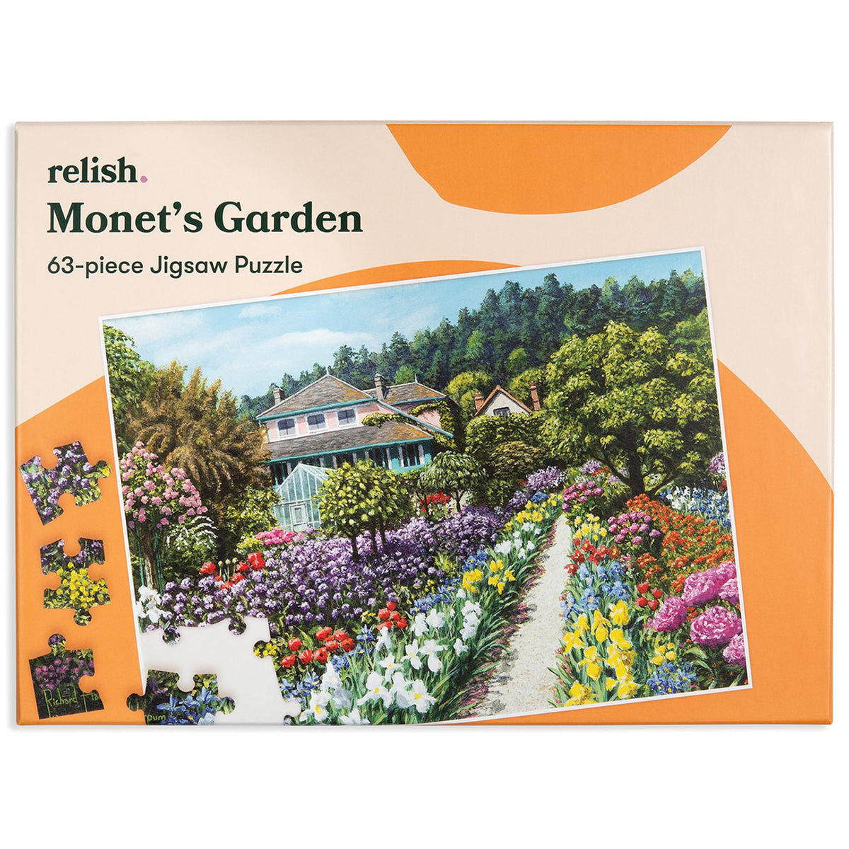 Relish Dementia Puzzles Monet’s Garden 63-piece engages focus for calm activity.