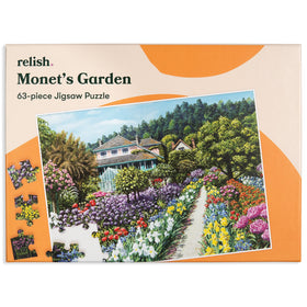 Relish Dementia Puzzles Monet’s Garden 63-piece engages focus for calm activity.