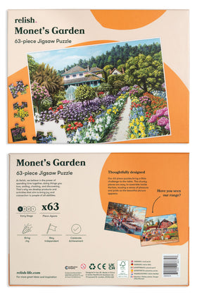 Relish Dementia Puzzles Monet’s Garden artwork helps reminiscence.
