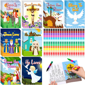 ReliThick Easter coloring books cover with bright designs for kids' creativity