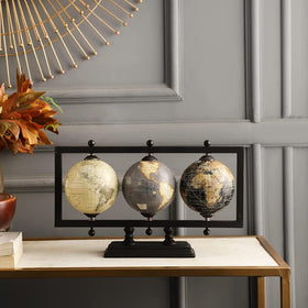 Rely+ handcrafted globe showcases artisan craftsmanship and unique detailing.