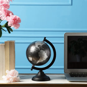 RELY+ shelf-display globe complements modern home office decor