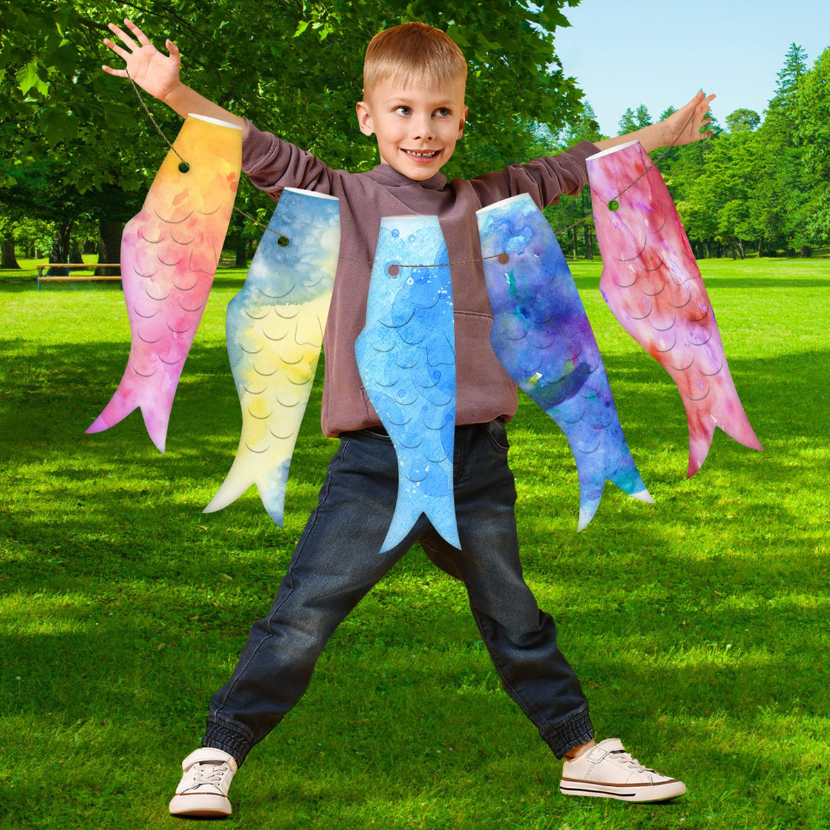 Remagr carp windsocks symbolize courage and joyful decor for spaces