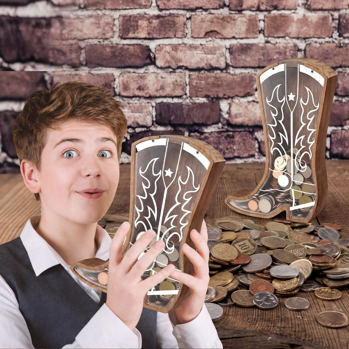 Remerry wooden money box features durable construction for long lasting use