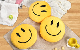 RENAMB Smiley Face Pillow with vibrant embroidery adds playful room decor.