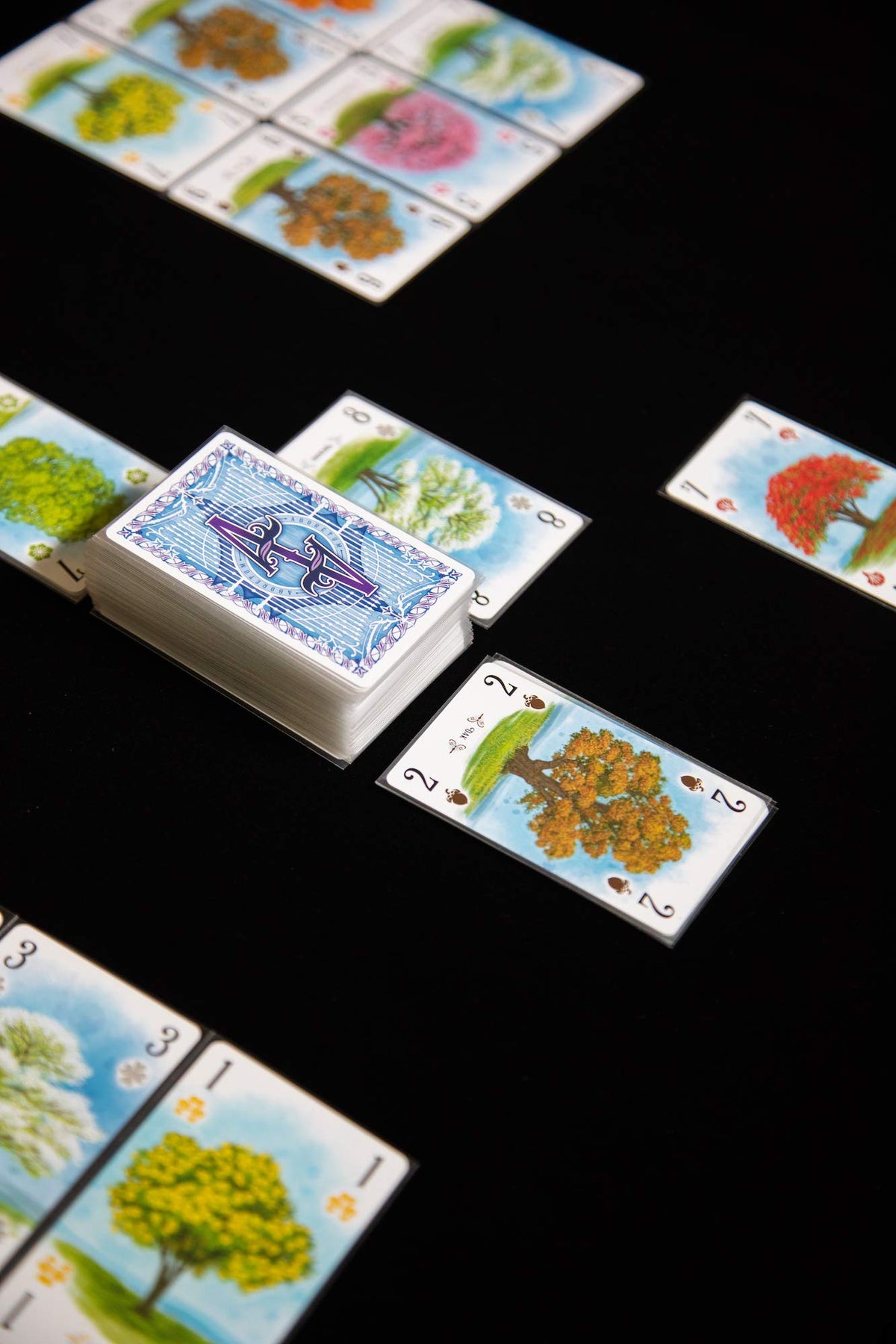 Renegade Arboretum table setup shows a quick-start layout for family game night.