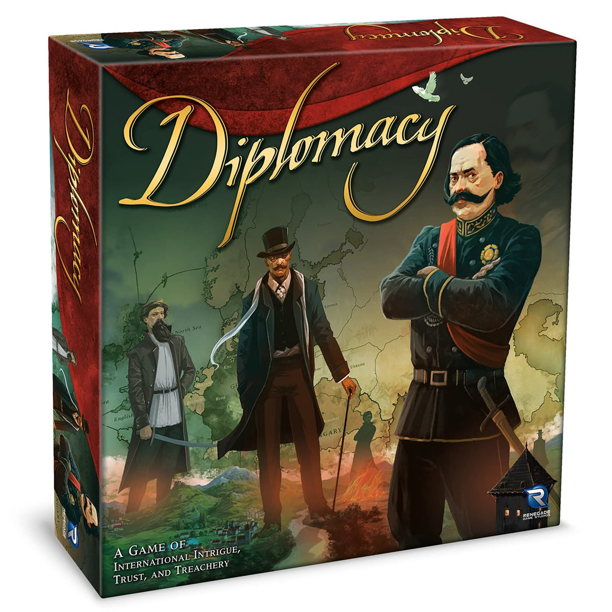 Renegade Game Studios Diplomacy map of early 1900s Europe for strategic planning.
