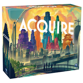 Renegade Game Studios Acquire board setup with clear tiles for strategic play.