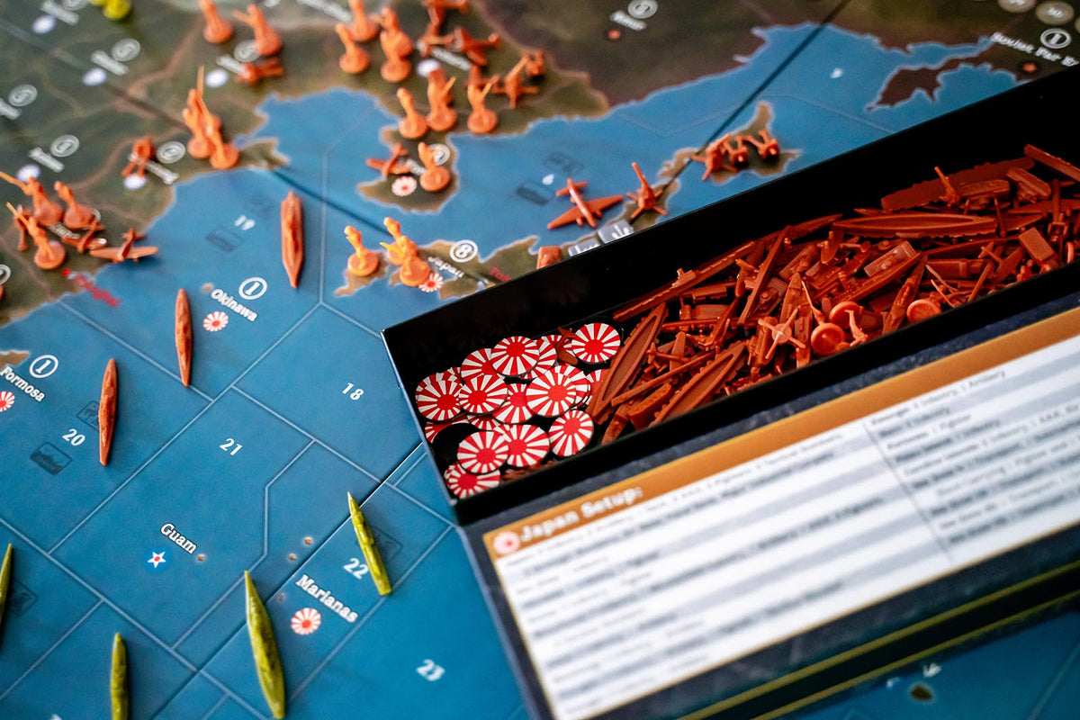 Renegade Game Studios Axis & Allies 1940 Pacific token pack in view