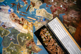 Renegade Game Studios Axis and Allies battle dice enable decisive clashes on tabletop.